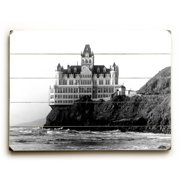 San Francisco Cliff House Hotel - Planked Wood Wall Decor by Underwood Photo Archive