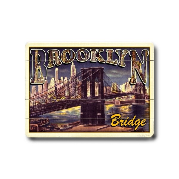 Brooklyn Bridge - Planked Wood Wall Decor by Next Day Art