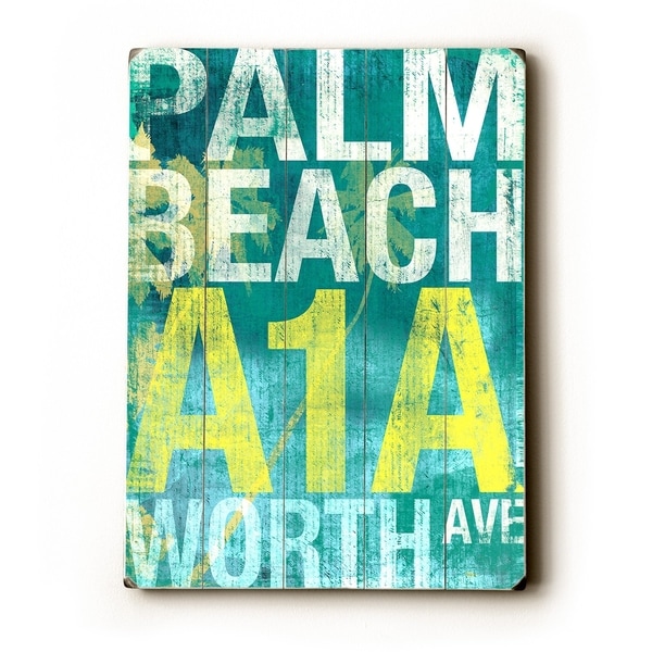 Palm beach - Planked Wood Wall Decor by Cory Steffen