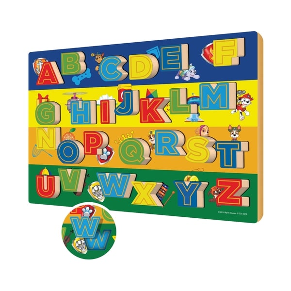 paw patrol alphabet and puzzle blocks