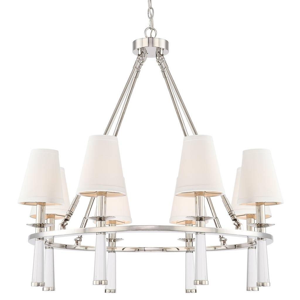 Crystorama Baxter 8-light Polished Nickel Chandelier - Chandeliers For Bedrooms by Overstock.com