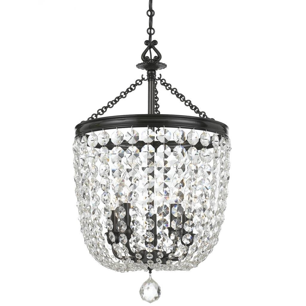 Crystorama 5-light Vibrant Bronze/Swarovski Strass Crystal Chandelier - Chandeliers For Bedrooms by Overstock.com