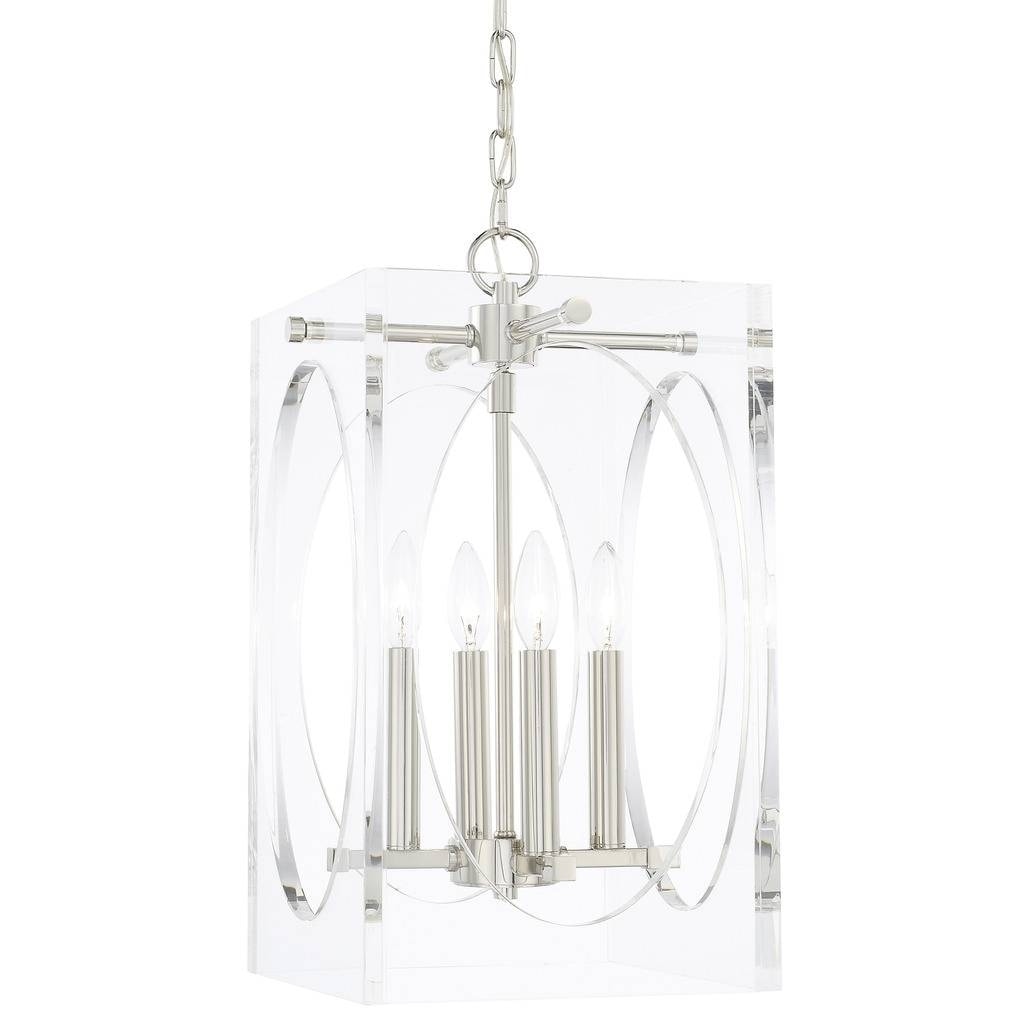 Crystorama Drake 4-light Polished Nickel Chandelier - Chandeliers For Bedrooms by Overstock.com