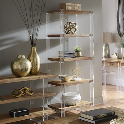 Annika Reclaimed Wood and Acrylic Bookshelf by iNSPIRE Q Artisan