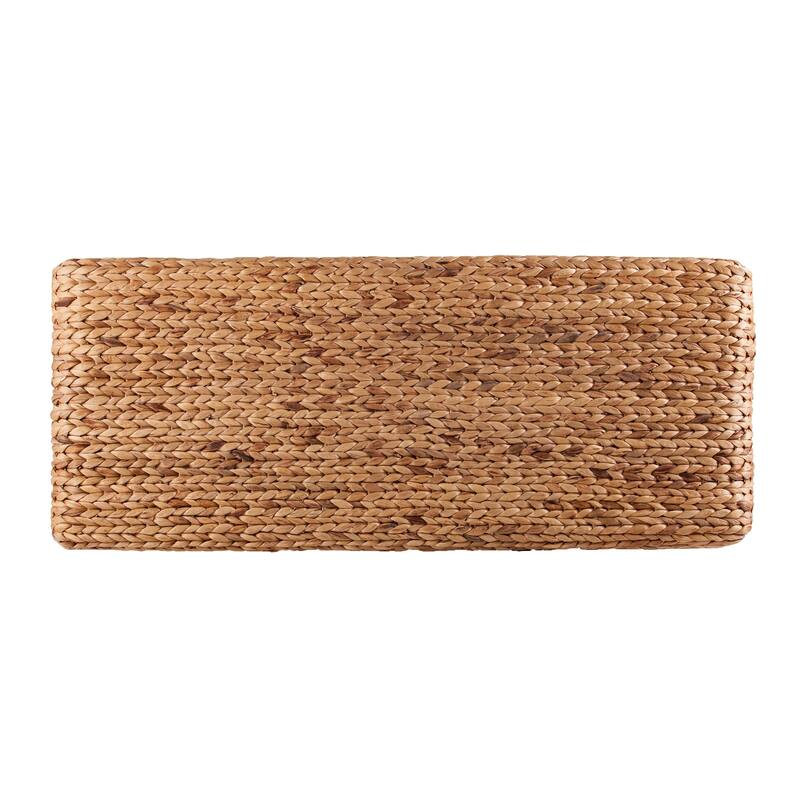 SEI Furniture Terraza White Woven Coffee Table Bench