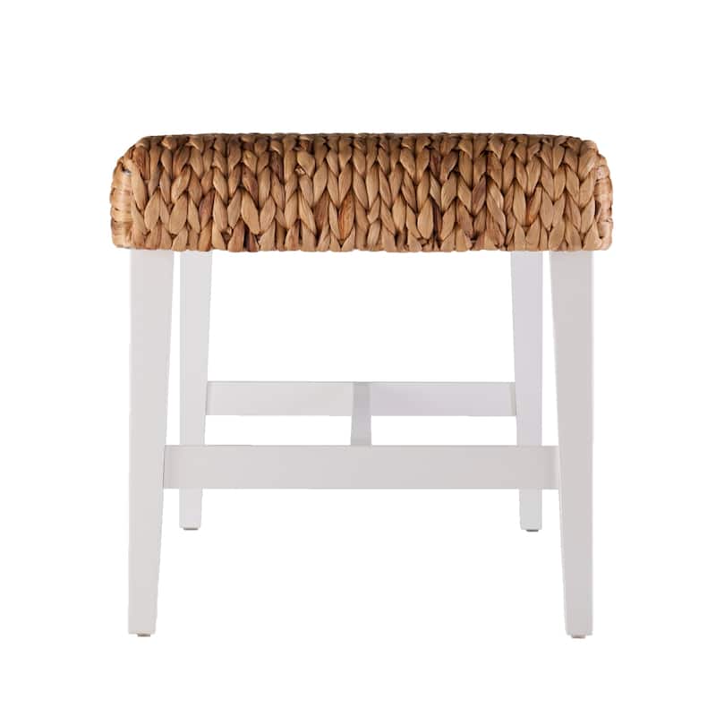 SEI Furniture Terraza White Woven Coffee Table Bench