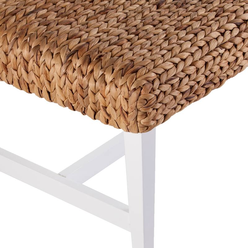 SEI Furniture Terraza White Woven Coffee Table Bench