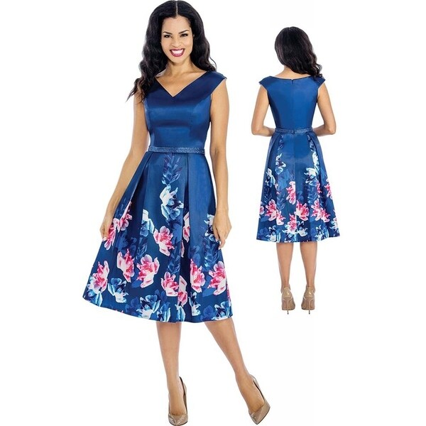 floral print cocktail party dress