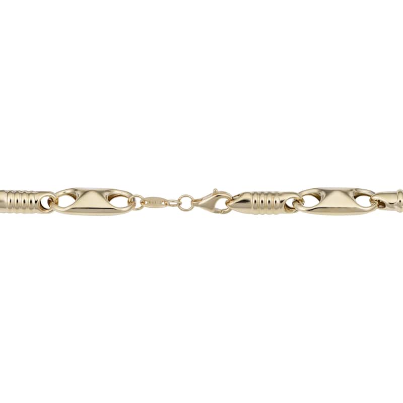 Fremada 14k Yellow Gold 7.7 millimeters Alternate Link Bracelet (8 inches)