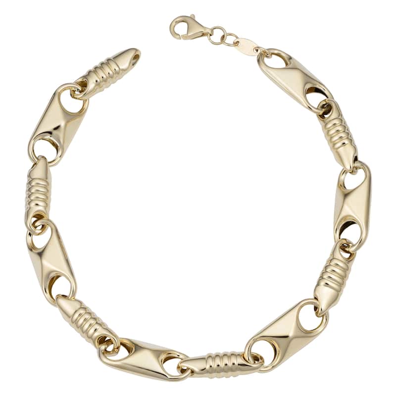Fremada 14k Yellow Gold 7.7 millimeters Alternate Link Bracelet (8 inches)