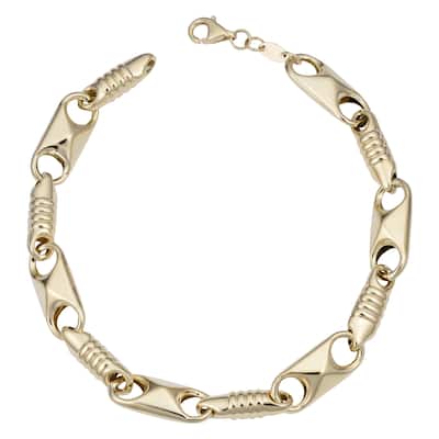 Fremada 14k Yellow Gold 7.7 millimeters Alternate Link Bracelet (8 inches)