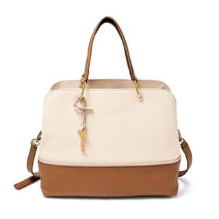 Fossil Handbags Our Best Clothing Shoes Deals Online At Fossil Lane Two Tone Handbagivory