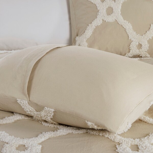 Classic Shabby Chic Ivory/ Off White Textured Comforter Cal King Queen
