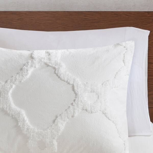 Shop Madison Park Nollie White 3 Piece Tufted Cotton Chenille