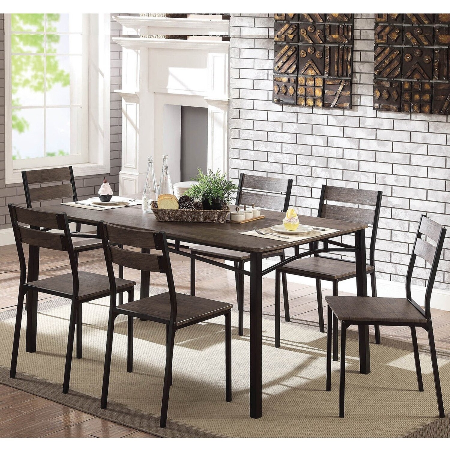 7 piece rustic dining room set