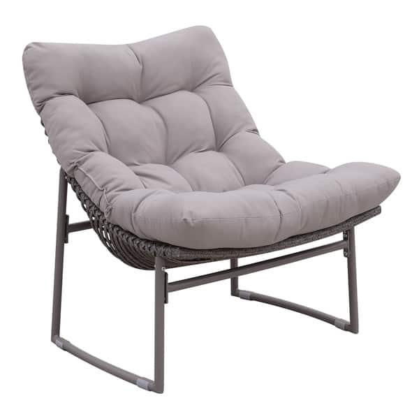 Furniture Of America Anya Contemporary Grey Metal Patio Chair On Sale Overstock 22671349