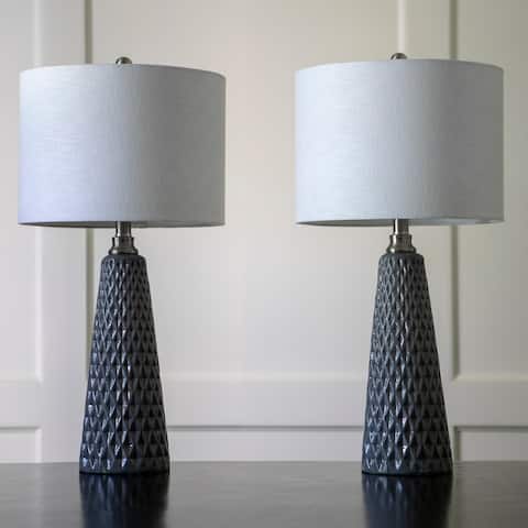 Set of Two Jameson Textured Ceramic Table Lamps