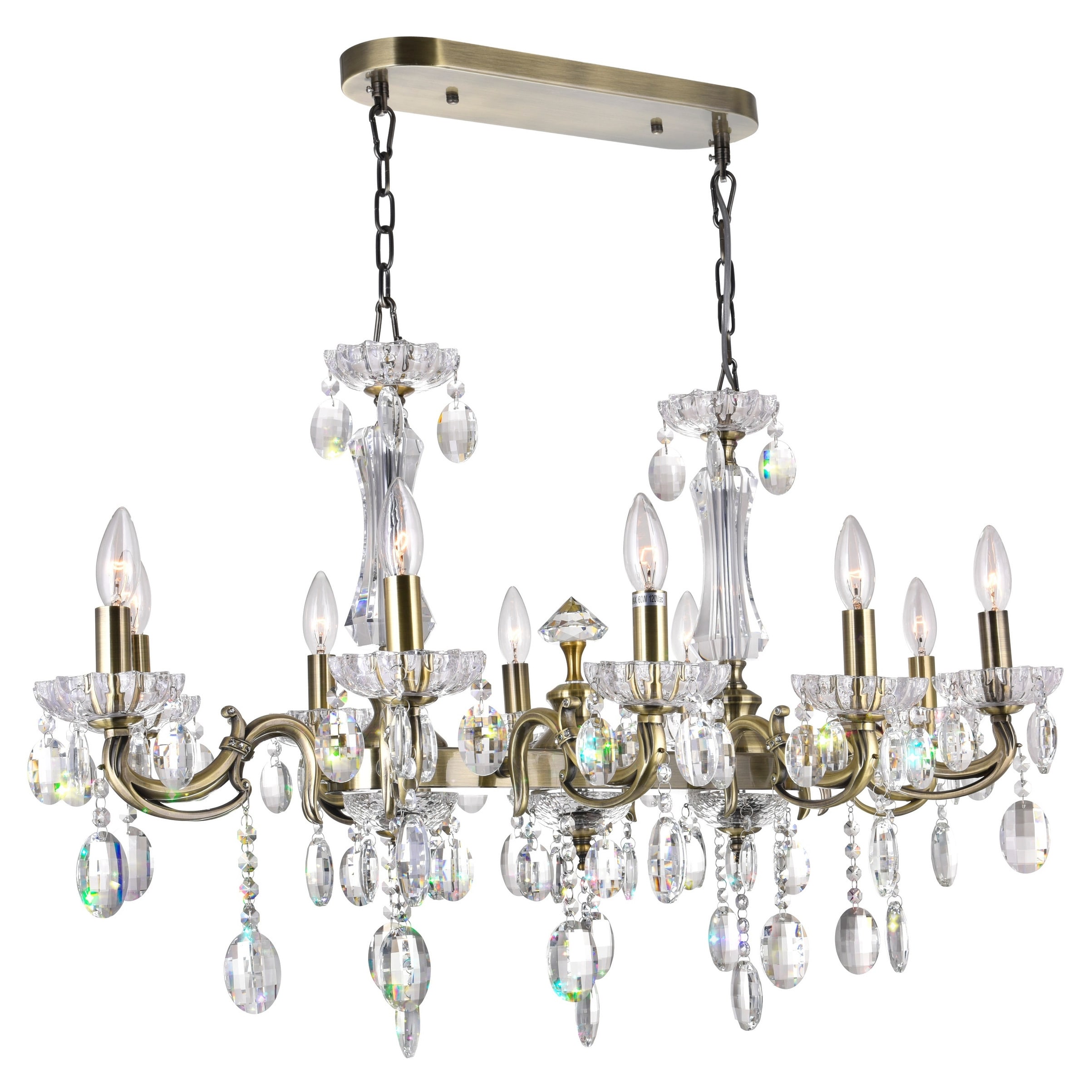 Copper Grove Klos 10-light Chandelier with Antique Brass Finish - Chandeliers For Bedrooms by Overstock.com