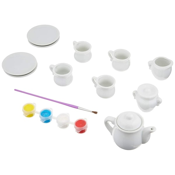 paint a ceramic tea set