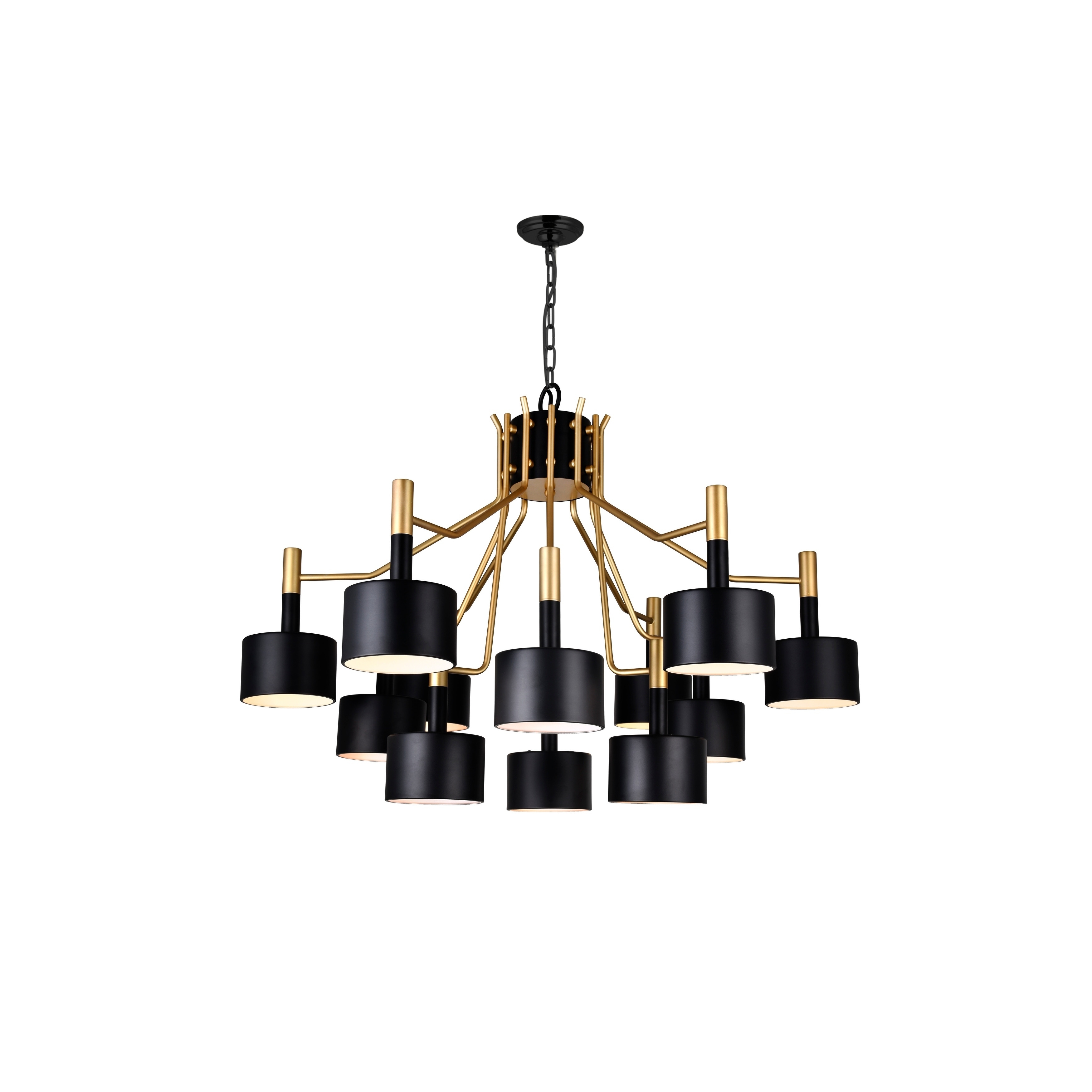 12 Light Chandeleir with Matte Black Finish - Chandeliers For Bedrooms by Overstock.com