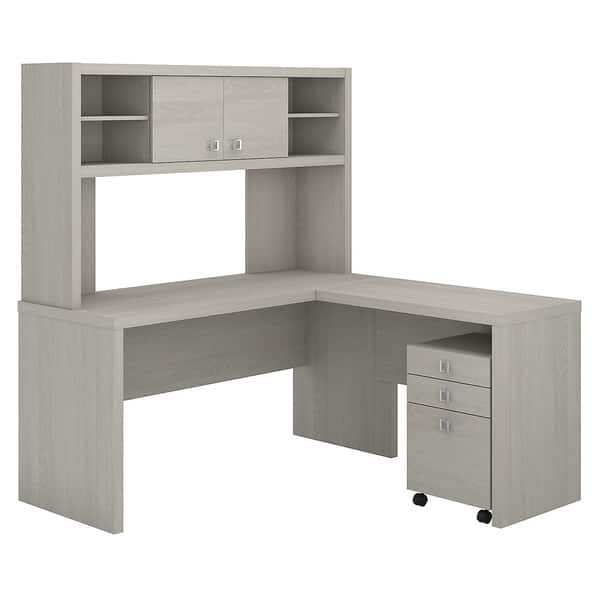 Shop Echo L Desk With Hutch And Mobile File Cabinet From Office By