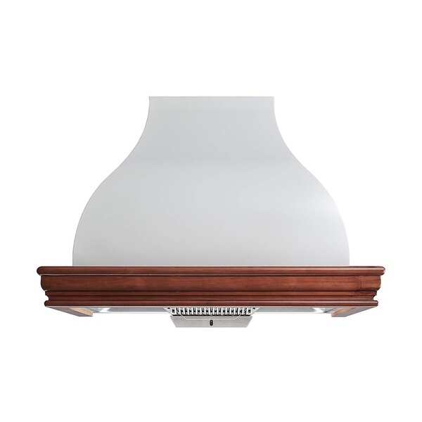 Dark Brown Wall Mounted Vant Hoods winflo 36 900 cfm ducted solid wood framed range hood cherry and liner