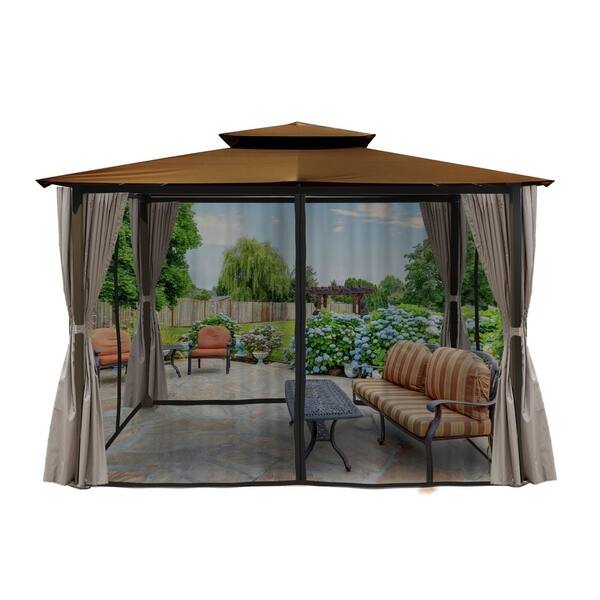 Shop Lima Gazebo With Mosquito Net And Curtains 10 X 12 Free