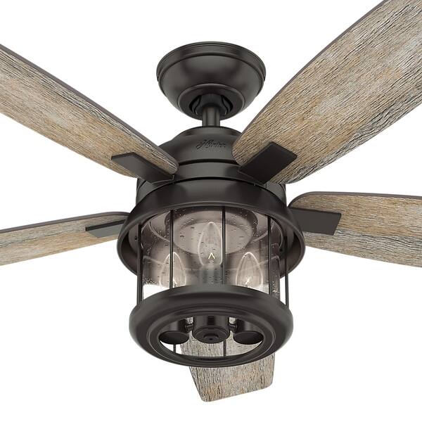 Shop Hunter Fan 52 Coral Bay Noble Bronze W 5 Barnwood Oak