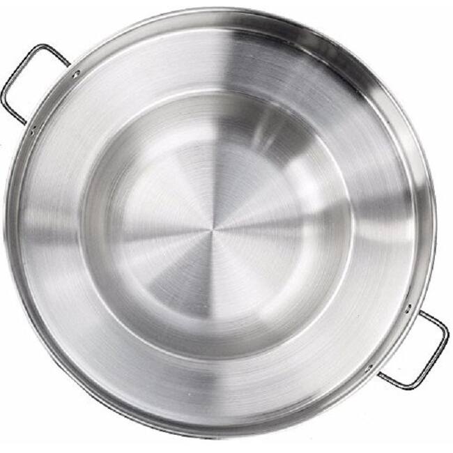 Large 22 Inch Round Stainless Steel Comal Wok Griddle Multi Cooker