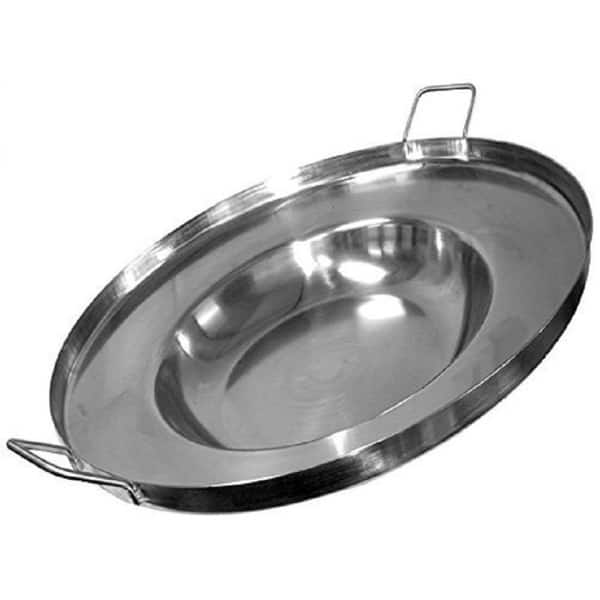 22'' Wide Stainless Steel Concave UP Comal Griddle Pan Cook Grill Fry Pan  Large