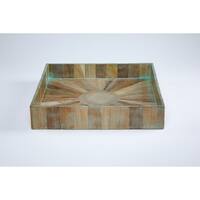 Kenchuto Antique Rustic Teak Wood Tray