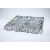 Kenchuto Antique Rustic Teak Wood Tray