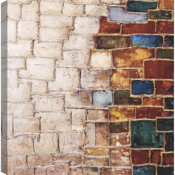 Shop Brick Wall Abstract Canvas Print Wall Art Overstock