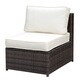preview thumbnail 4 of 6, Furniture of America Liba Contemporary Brown Patio Sectional Set