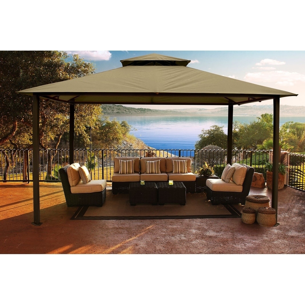 Shop 11 X 14 Catalina Gazebo With Sand Canopy Overstock