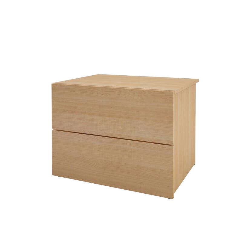 Nexera Nordik 2 Drawer Nightstand, Natural Maple