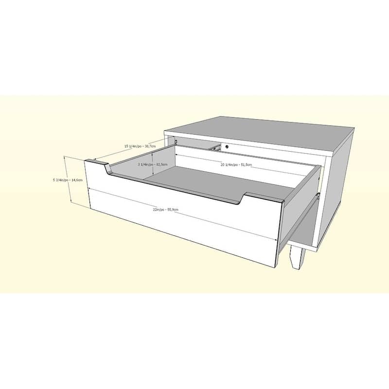 Nexera Aura 1 Drawer Nightstand, White
