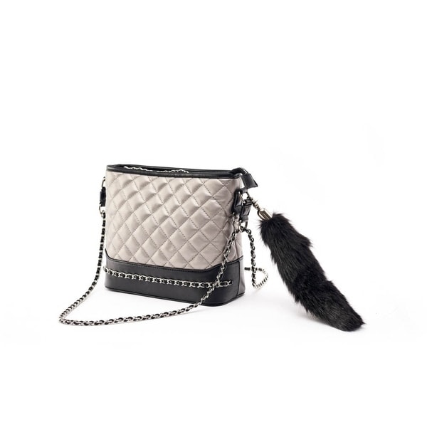 cici faux fur shoulder bag