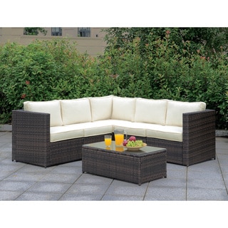 Cene Contemporary Brown Aluminum 6-Piece Patio Sectional Set by Furniture of America