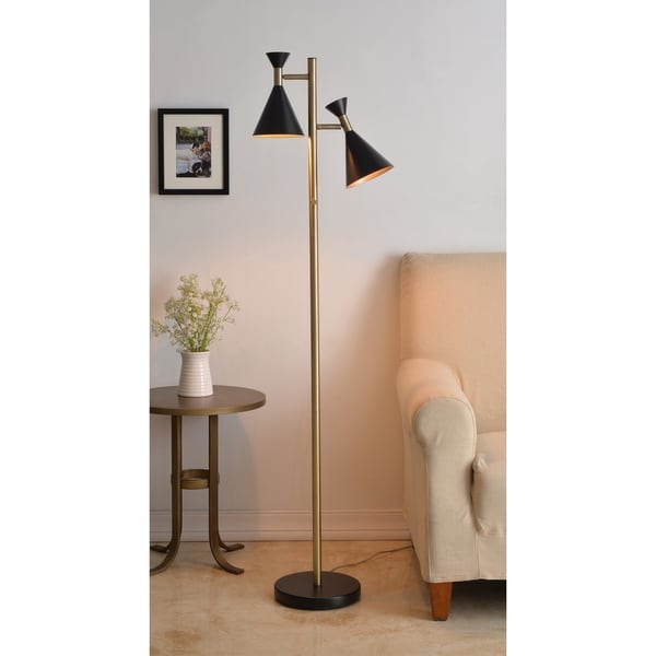 black track tree floor lamp