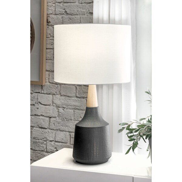 Shop Watch Hill 28-inch Jenna Black Ceramic & Wood Linen ...
