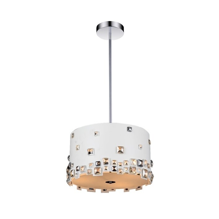 5 Light Chandelier with White Finish - Chandeliers For Bedrooms by Overstock.com