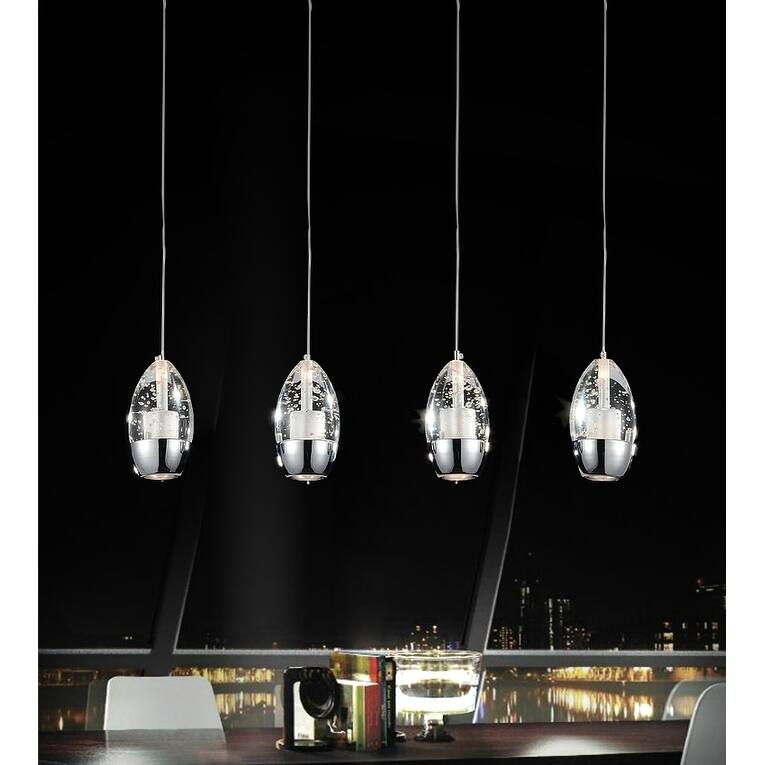 Silver Orchid Pierade Chrome 4-light Chandelier - Chandeliers For Bedrooms by Overstock.com
