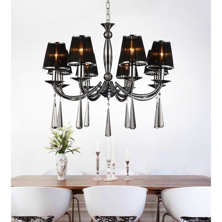 8 Light Chandelier with Chrome Finish - Chandeliers For Bedrooms by Overstock.com