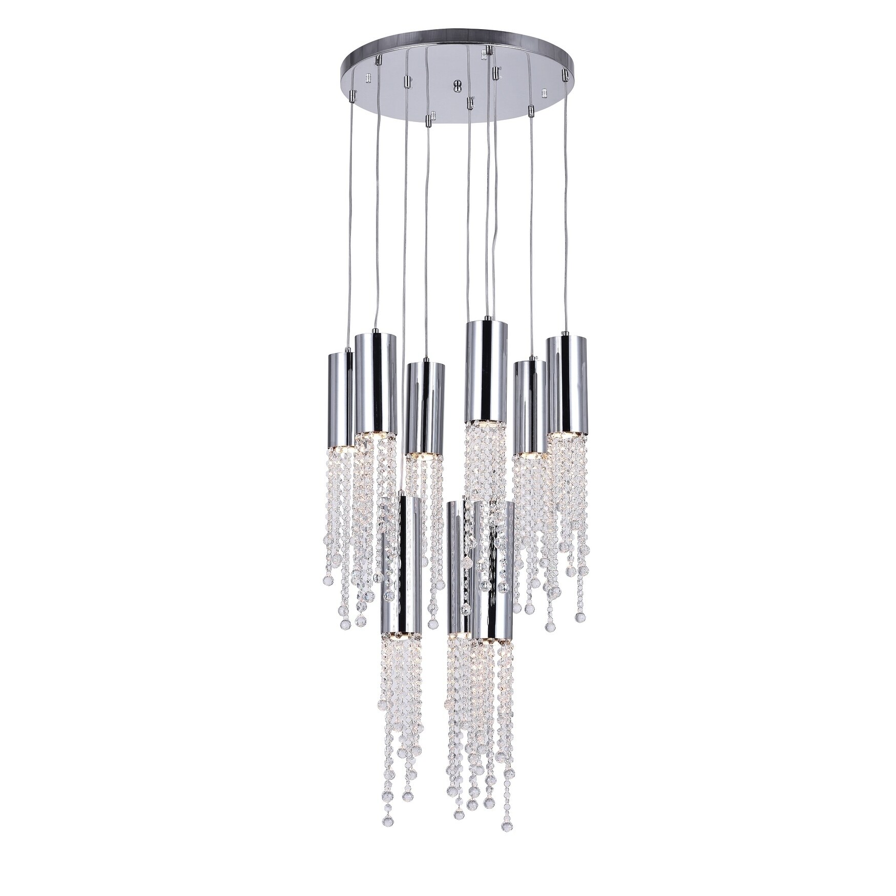 Silver Orchid Burns 9-light Chandelier with Chrome Finish - Chandeliers For Bedrooms by Overstock.com