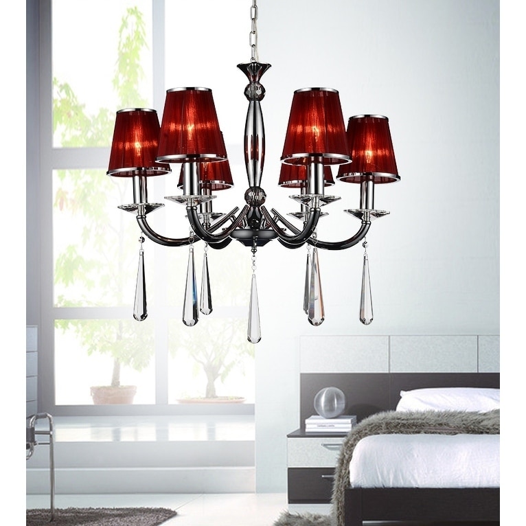 6 Light Chandelier with Chrome Finish - Chandeliers For Bedrooms by Overstock.com