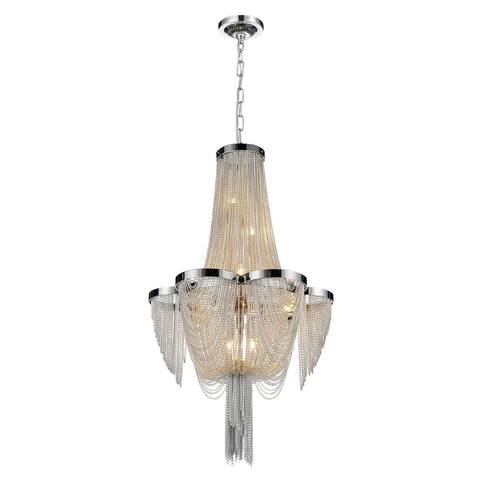 The Gray Barn Aslan Country 7-light Pendant with Chrome Finish.