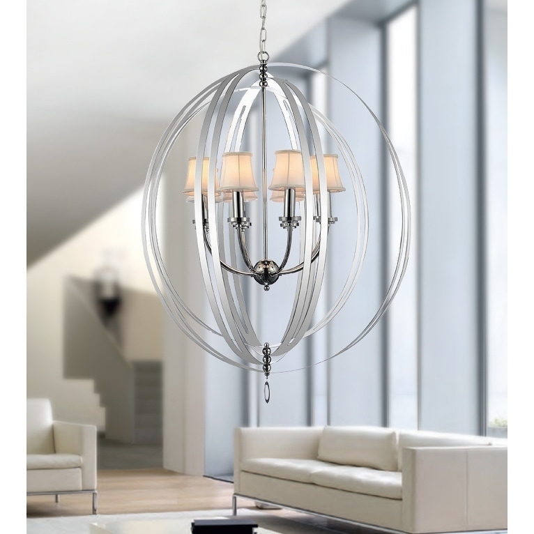 The Gray Barn Arctic Arrow 6-light Chandelier with Chrome Finish - Chandeliers For Bedrooms by Overstock.com