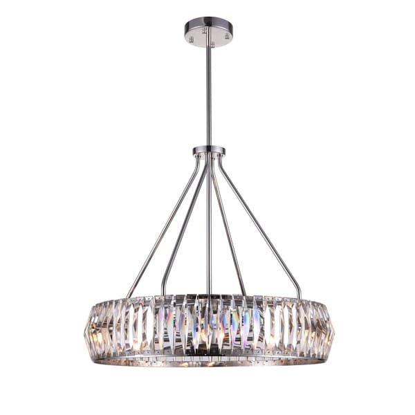 8 Light Chandelier With Bright Nickel Finish Free Shipping 8 Light Chandelier With Bright Nickel Finish Free Shipping Today 22677299