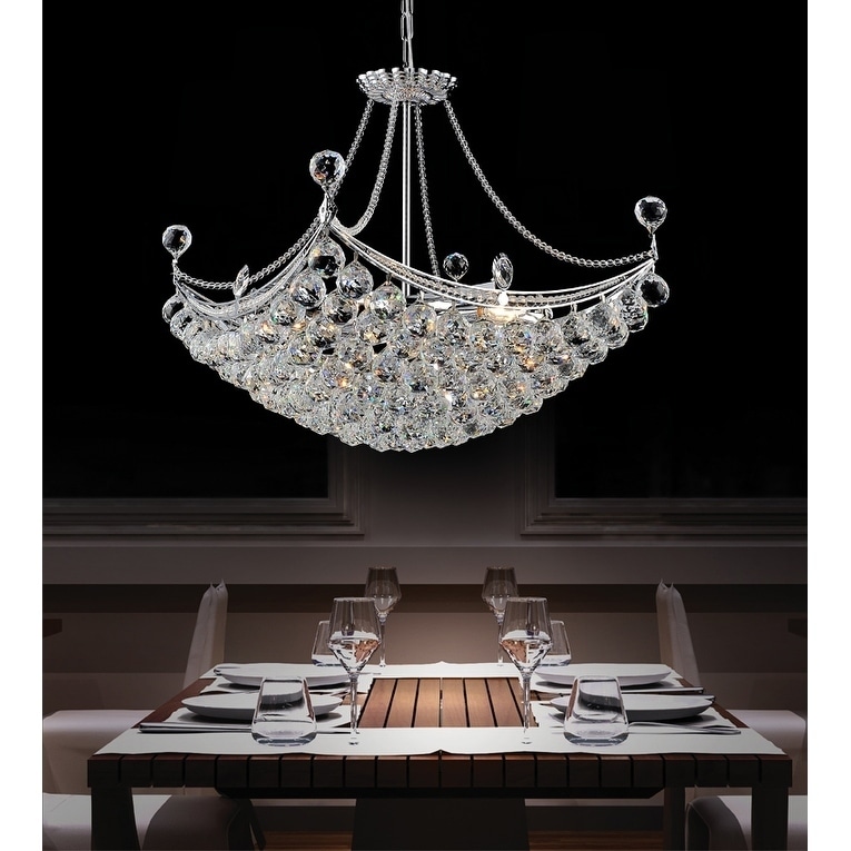 8 Light Chandelier with Chrome Finish - Chandeliers For Bedrooms by Overstock.com